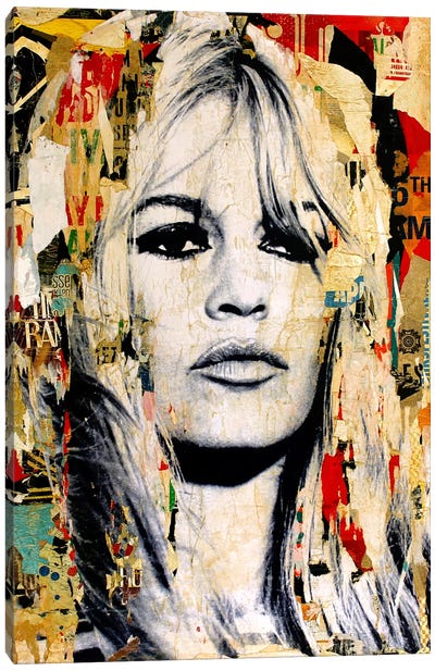 Brigitte Bardot Canvas Art Print - Model & Fashion Icon Art