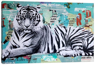 Tigerstyle III Canvas Art Print - Mixed Media Art