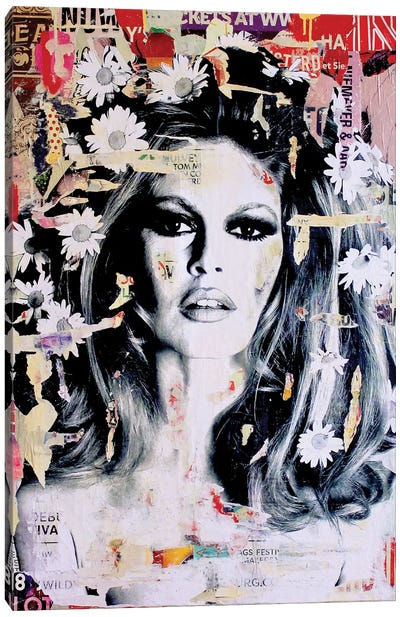 She Is Your Friend III Canvas Art Print - Brigitte Bardot