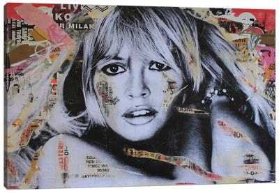 Thief In The Night Canvas Art Print - Brigitte Bardot