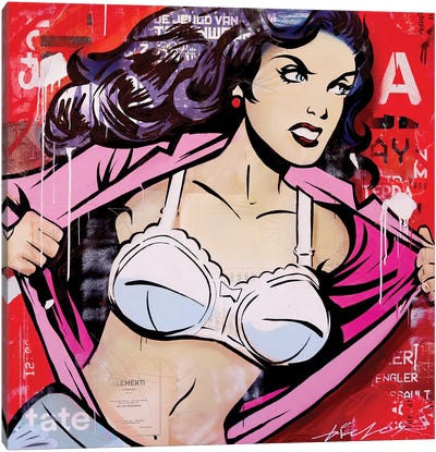 This Is A Job For Canvas Art Print - Wonder Woman