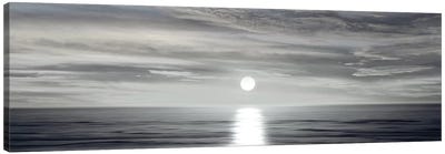 Sunlit Horizon I Canvas Art Print - Lake & Ocean Sunrise & Sunset Art