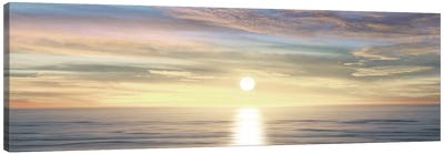 Sunlit Horizon III Canvas Art Print - Lake & Ocean Sunrise & Sunset Art