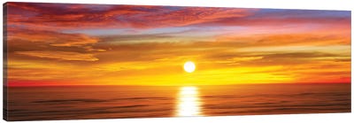 Sunlit Horizon IV Canvas Art Print - Sunrise & Sunset Art