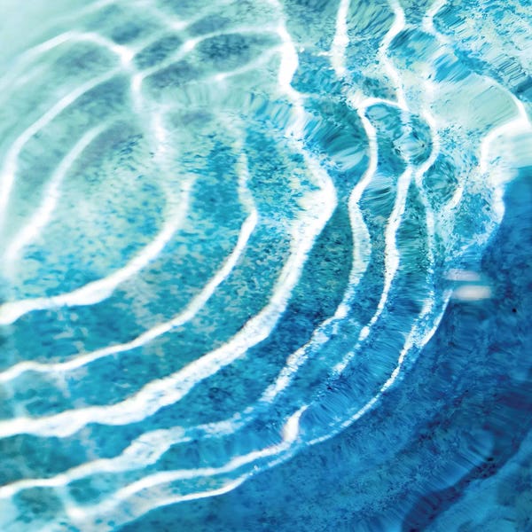 Water Close-Ups: Aqua Ripple Reflection IV by Maggie Olsen