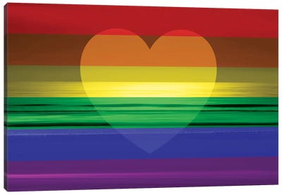 Heartfelt Sunset Canvas Art Print - LGBTQ+ Art
