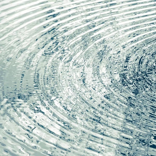 Water Close-Ups: Ripples Aqua I by Maggie Olsen