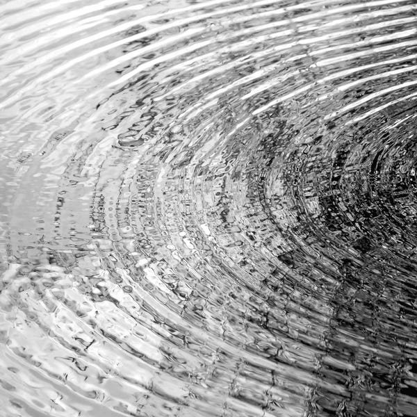 Nature Close-Ups: Ripples Black & White I by Maggie Olsen