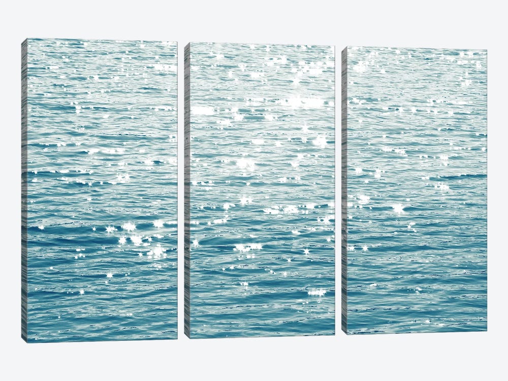 Sunlit Sea Aqua by Maggie Olsen 3-piece Canvas Art Print