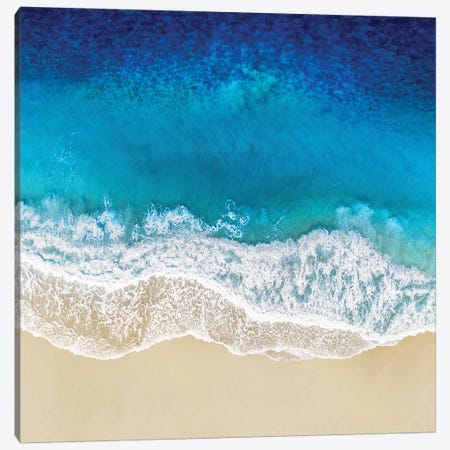 Aqua Ocean Waves I Canvas Print #MGG49} by Maggie Olsen Canvas Art