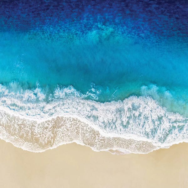 Large Coastal Art - Canvas Prints: Aqua Ocean Waves I by Maggie Olsen
