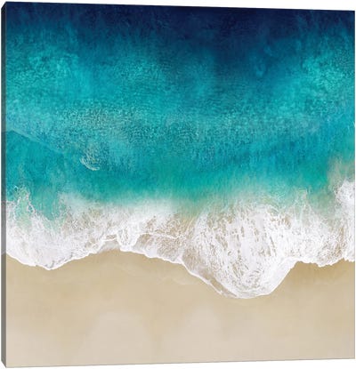Aqua Ocean Waves III Canvas Art Print
