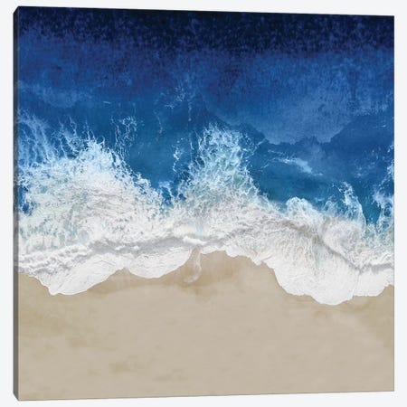 Indigo Ocean Waves IV Canvas Print #MGG52} by Maggie Olsen Art Print