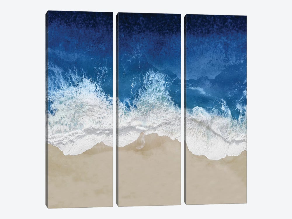 Indigo Ocean Waves IV by Maggie Olsen 3-piece Canvas Art Print