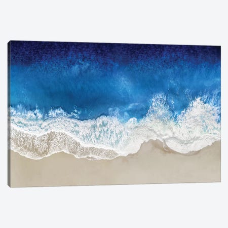 Indigo Waves From Above I Canvas Print #MGG53} by Maggie Olsen Art Print