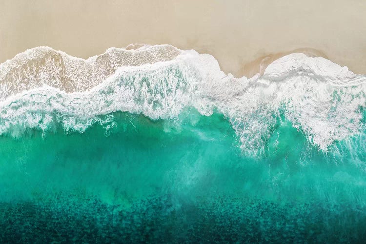 Teal Ocean Waves From Above I