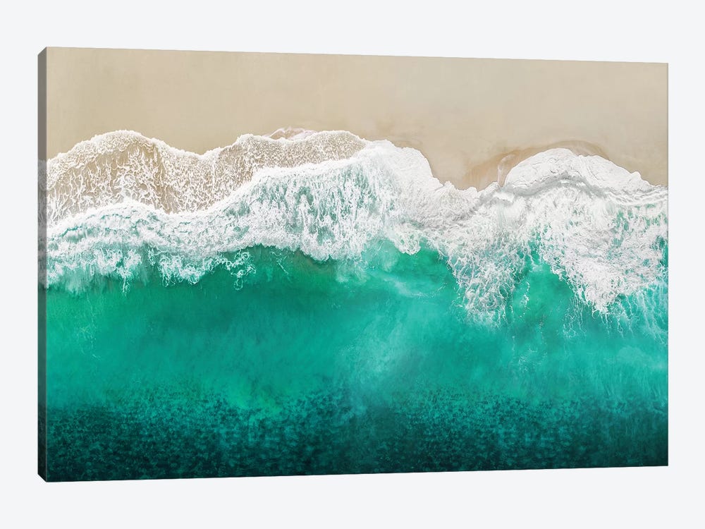 Teal Ocean Waves From Above I by Maggie Olsen 1-piece Canvas Artwork