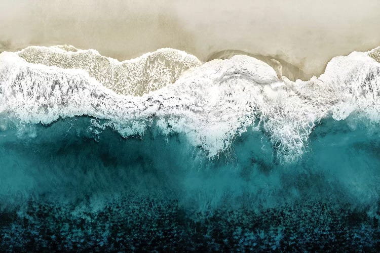 Teal Ocean Waves From Above II