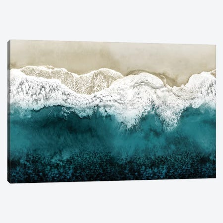 Teal Ocean Waves From Above II Canvas Print #MGG58} by Maggie Olsen Art Print