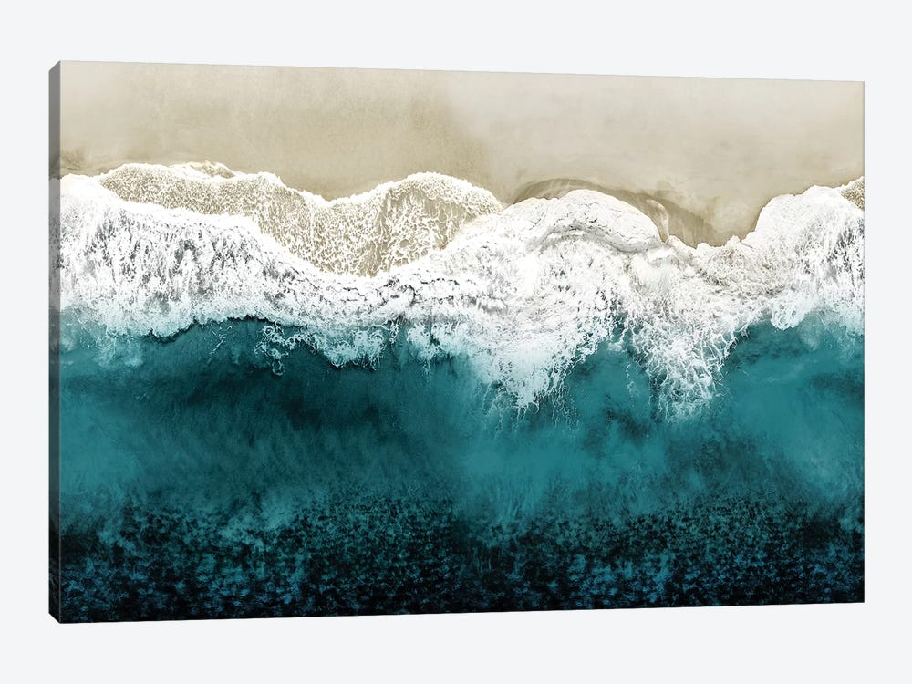 Teal Ocean Waves From Above II by Maggie Olsen 1-piece Art Print