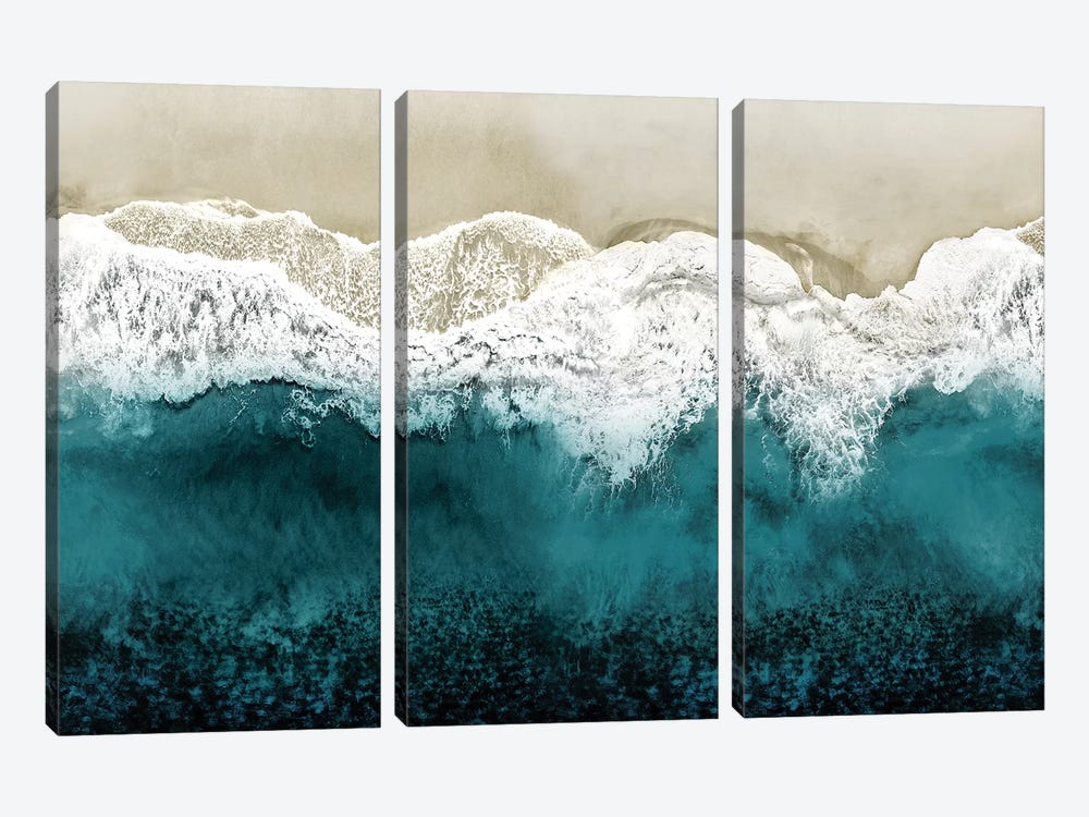 Teal Ocean Waves From Above II by Maggie Olsen 3-piece Art Print