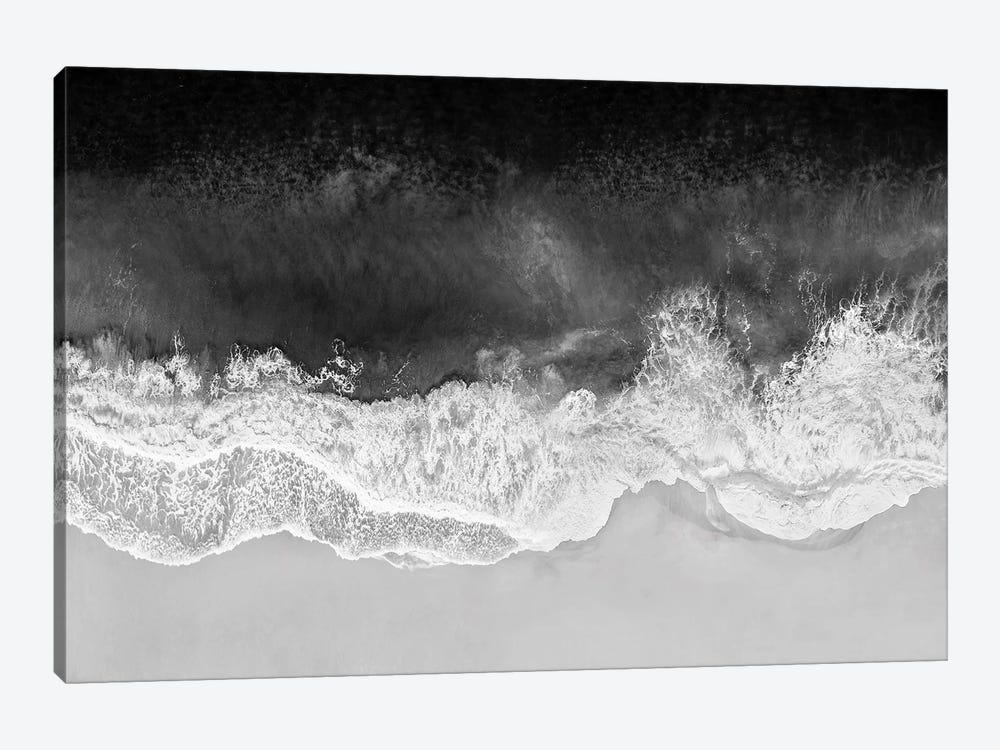 Waves In Black And White by Maggie Olsen 1-piece Canvas Art
