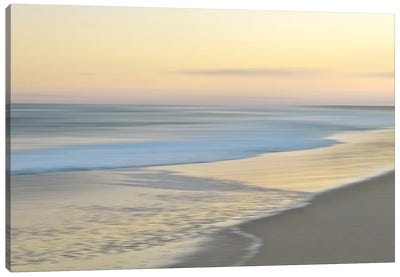 Pastel Horizon Canvas Art Print - Sandy Beach Art