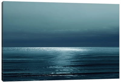 Moonlit Ocean Teal I Canvas Art Print - Maggie Olsen
