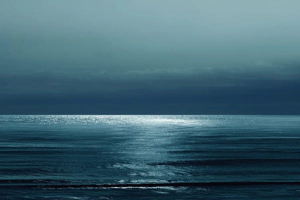 Maggie Olsen: Moonlit Ocean Teal I by Maggie Olsen