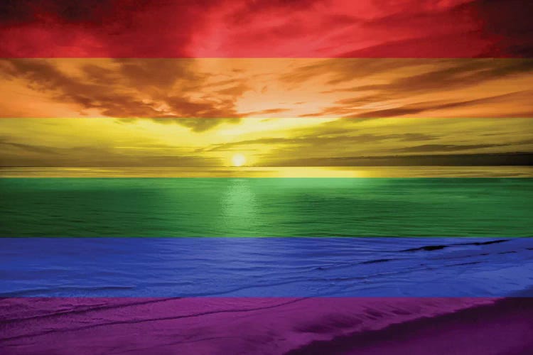 Rainbow Sunset by Maggie Olsen wall art