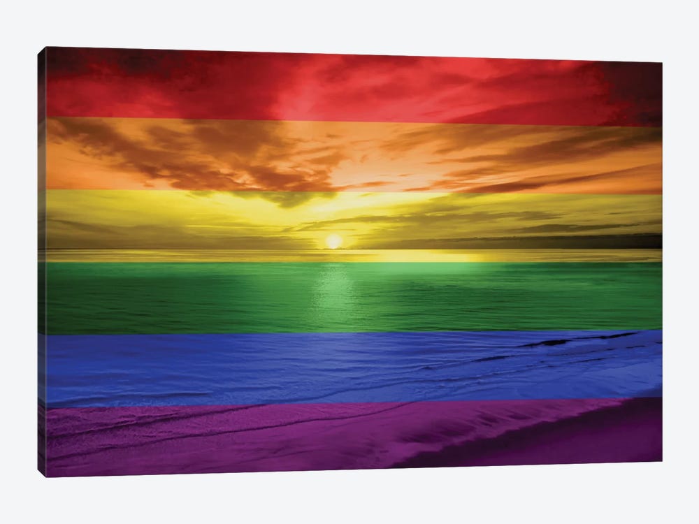 Rainbow Sunset by Maggie Olsen 1-piece Canvas Print