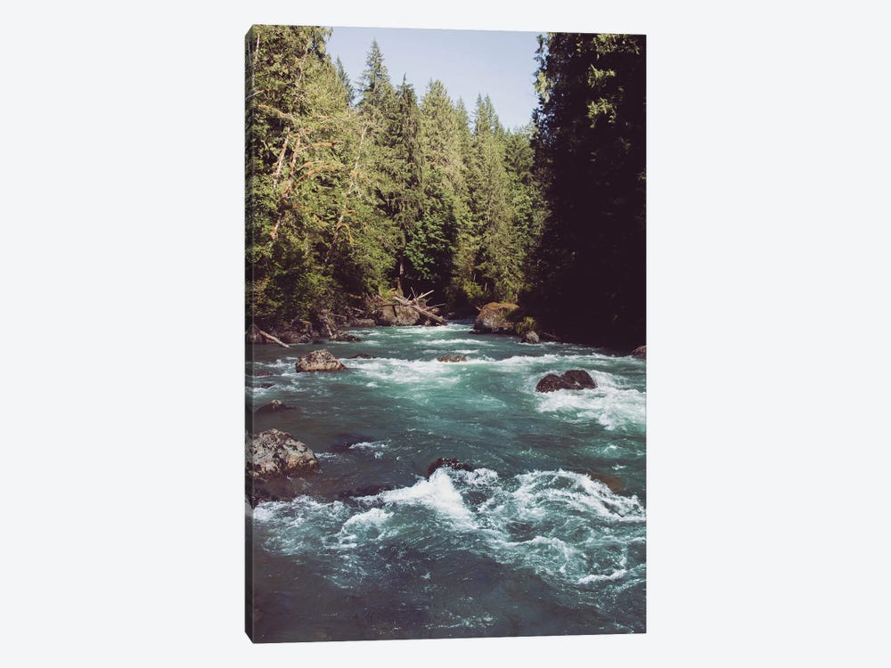 Pacific Northwest River Turquoise Blue by Nature Magick 1-piece Canvas Art Print
