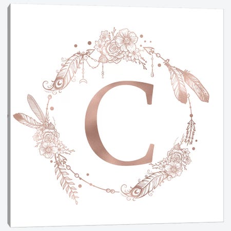 The Letter C Canvas Print #MGK115} by Nature Magick Art Print