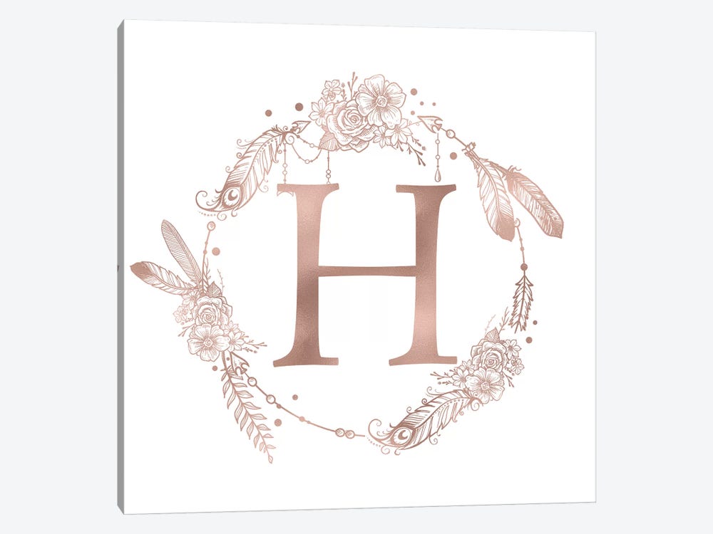 The Letter H by Nature Magick 1-piece Canvas Print