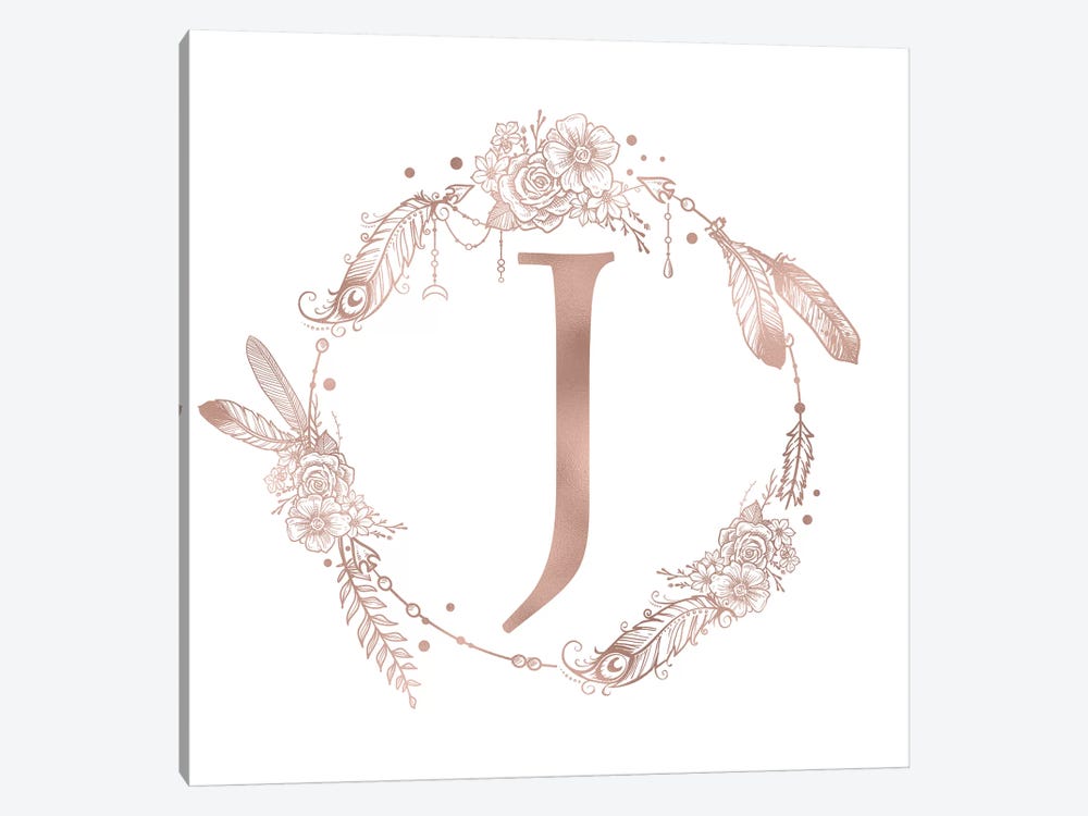 The Letter J by Nature Magick 1-piece Canvas Art Print