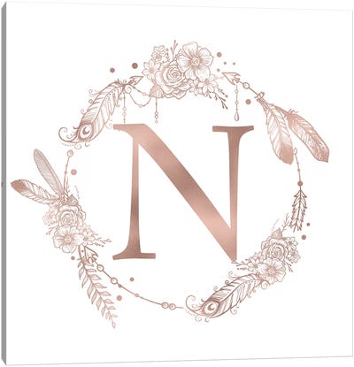 The Letter N Canvas Art Print - Nature Magick