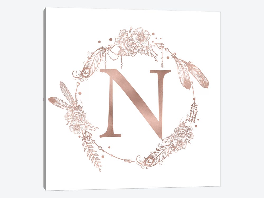 The Letter N by Nature Magick 1-piece Canvas Art Print