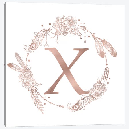 The Letter X Canvas Print #MGK136} by Nature Magick Canvas Art Print