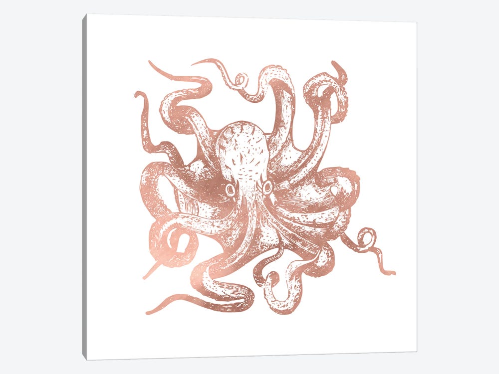 Rose Gold Octopus by Nature Magick 1-piece Canvas Print
