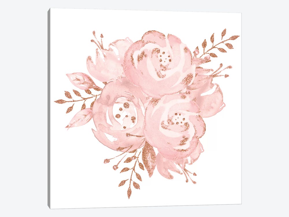 Roses Rose Gold by Nature Magick 1-piece Canvas Artwork
