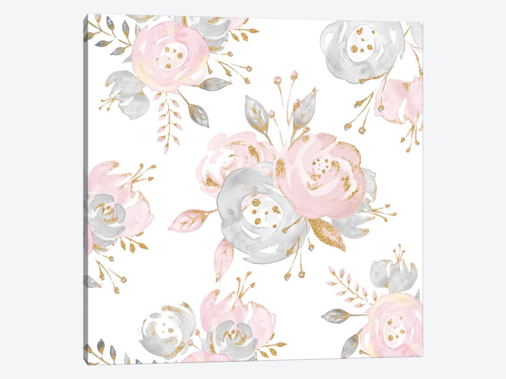 Roses Rose Gold II 1-piece Canvas Wall Art
