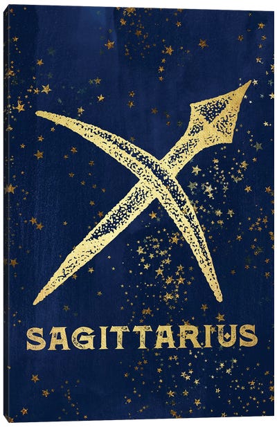 Sagittarius Zodiac Sign Canvas Art Print - Astrology Art