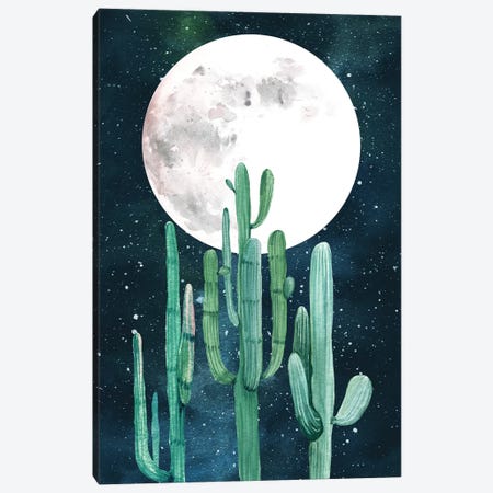 Southwestern Green Cactus Trio II Canvas Print #MGK148} by Nature Magick Art Print