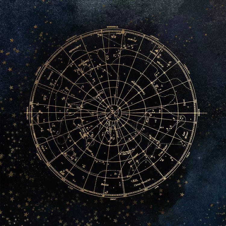 Star Map Night Sky I by Nature Magick canvas print