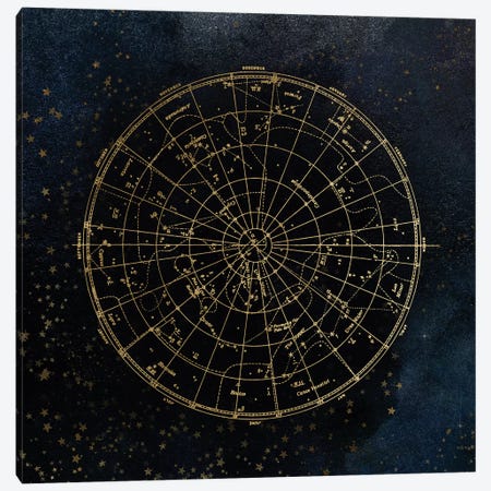 Star Map Night Sky I Canvas Print #MGK152} by Nature Magick Canvas Art