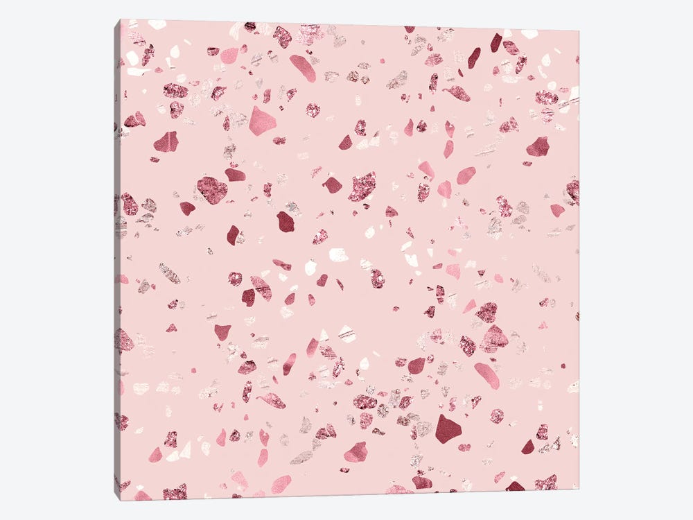 Terrazzo Millennial Pink by Nature Magick 1-piece Canvas Art Print