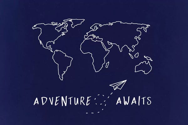 Kids Map Art: World Map Adventure Awaits by Nature Magick