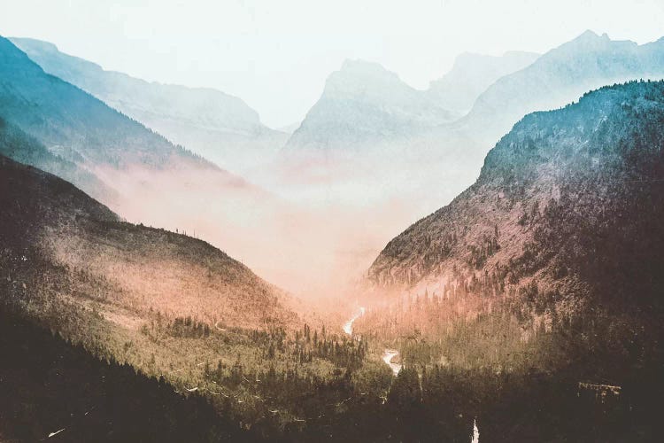 Blue Sunrise Mountain Adventure At Glacier National Park I