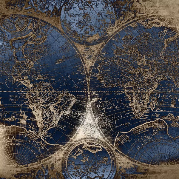 Nature Magick: World Map Antique II by Nature Magick