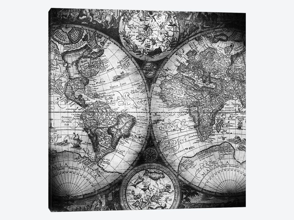 World Map Antique III by Nature Magick 1-piece Canvas Art Print